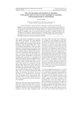 Life Cycle, Host Plants and Abundance of Caterpillars of the Aquatic Moth Cataclysta Lemnata (Lepidoptera: Crambidae) in the Post-Glacial Lake in Central Poland