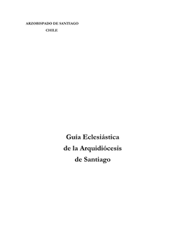 Guía Eclesiástica De La Arquidiócesis De Santiago - 2