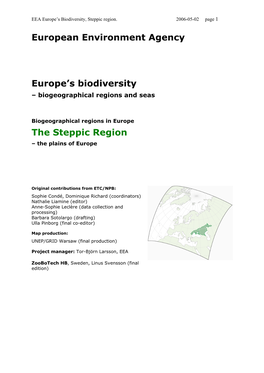 Europe's Biodiversity