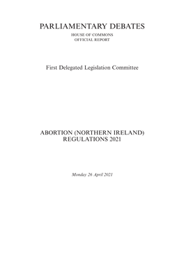 Abortion (Northern Ireland) Regulations 2021