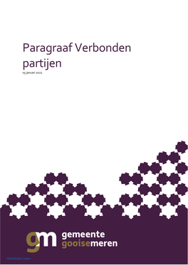 Paragraaf Verbonden Partijen 05 Januari 2021