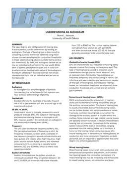 UNDERSTANDING an AUDIOGRAM Marni L