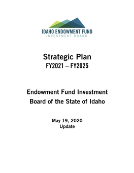 Strategic Plan FY2021 – FY2025