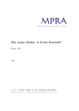 The East Asian Countries Achieved Extraorinarily Fast Economic Growth During the Last Four Decades