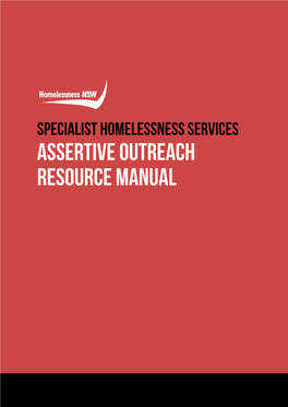 Assertive Outreach Resource Manual Assertive Outreach Resource Manual