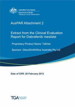 Attachment 2. Extract from the Clinical Evaluation Report for Dabrafenib