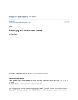 Philosophy and the Future of Fiction