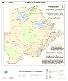 Geographical Names Standardization BOTSWANA GEOGRAPHICAL