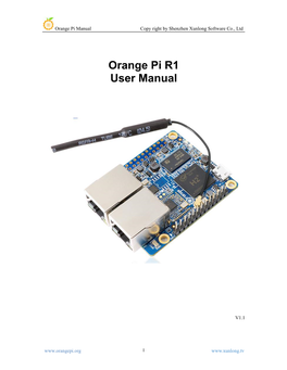 Orange Pi R1 User Manual
