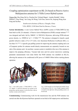 Coupling Optimization Experiment on HL-2A Based on Passive-Active Multijunction Antenna for 3.7Ghz Lower Hybrid System