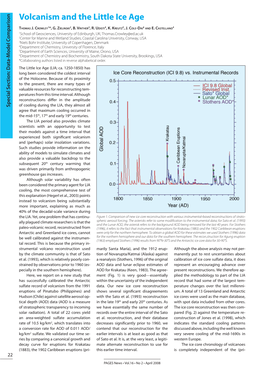 Volcanism and the Little Ice Age