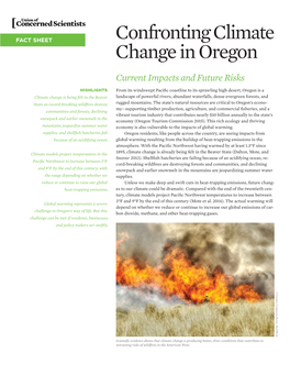 Confronting Climate Change in Oregon