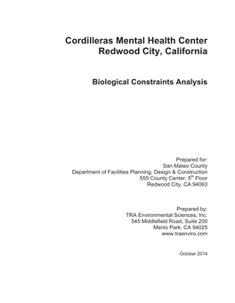 Cordilleras Mental Health Center Redwood City, California