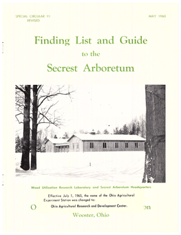 Finding List and Guide to Tllc Secrest Arboretum