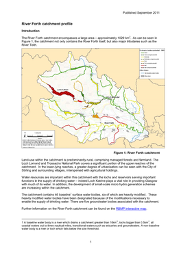 River Forth Catchment Profile