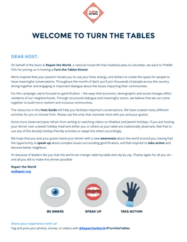 Welcome to Turn the Tables