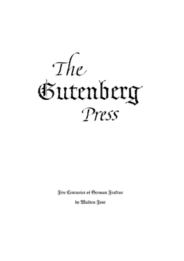 Five Centurie< of German Fraktur by Walden Font