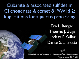 Cubanite & Associated Sulfides in CI Chondrites & Comet 81P/Wild 2