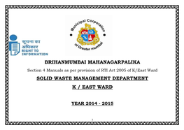 Solid Waste Management Department K / East Ward