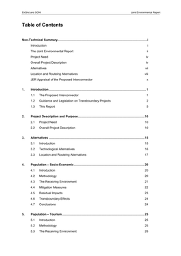 Table of Contents