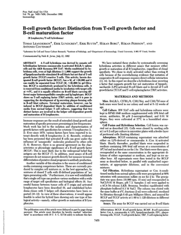 B-Cell Growth Factor