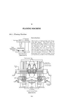 Planing Machine