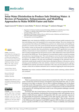 Solar Water Disinfection to Produce Safe Drinking Water: a Review of Parameters, Enhancements, and Modelling Approaches to Make SODIS Faster and Safer