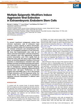 Multiple Epigenetic Modifiers Induce Aggressive Viral Extinction