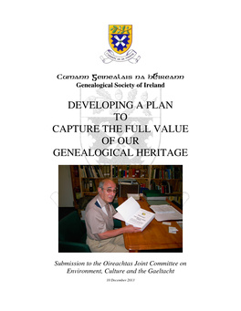 Developing a Plan to Capture the Full Value of Our Genealogical Heritage