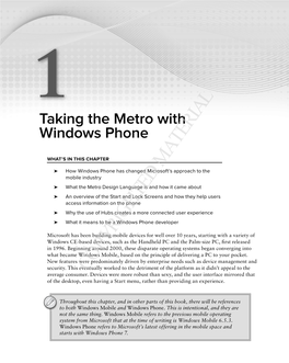 Taking the Metro with Windows Phone