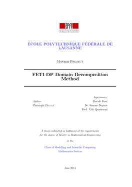 FETI-DP Domain Decomposition Method