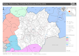 Guinea: Reference Map of Kindia Prefecture (As of 23 Fev 2015)