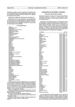 Haciendas Locales, Se Pone En General Conocimiento Que En Los