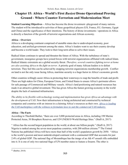 Chapter 15: Africa - World’S First Busiest Drone Operational Proving Ground - Where Counter-Terrorism and Modernization Meet