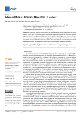 Glycosylation of Immune Receptors in Cancer