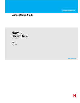 Novell Secretstore 3.4.1 Administration Guide Novdocx (En) 24 March 2009 and One Or More Rticular Purpose