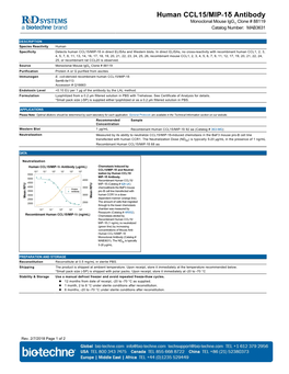 Human CCL15/MIP-1Δ Antibody