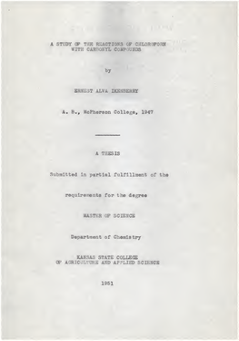 Study of the Reactions of Chloroform with Carbonyl Compounds