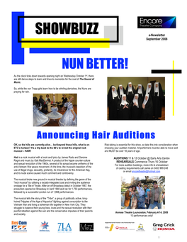 SHOWBUZZ E-Newsletter