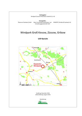 Windpark Groß Kiesow, Züssow, Gribow