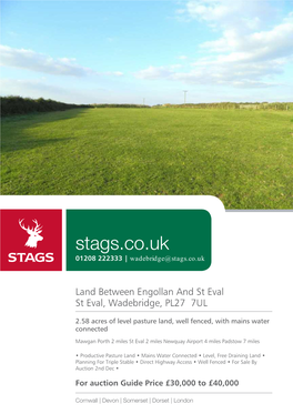 Stags.Co.Uk 01208 222333 | Wadebridge@Stags.Co.Uk