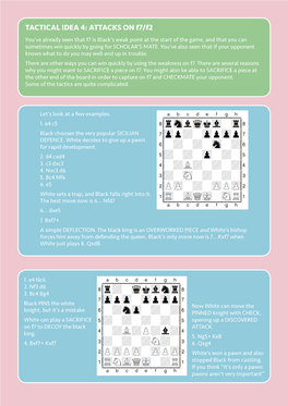 TACTICAL IDEA 4: ATTACKS on F7/F2