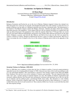 Secularism: an Option for Pakistan