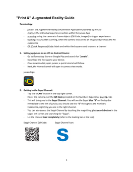 "Print &” Augmented Reality Guide