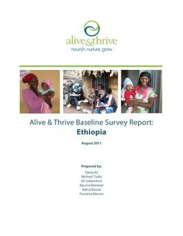 Alive and Thrive Ethiopia Baseline Report 2011.Pdf