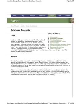 Database Concepts Page 1 of 5