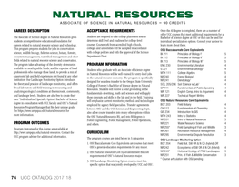 NATURAL RESOURCES a S S O C I a T E O F S C I E N C E I N N a T U R a L R E S O U R C E S – 90 C R E D I T S