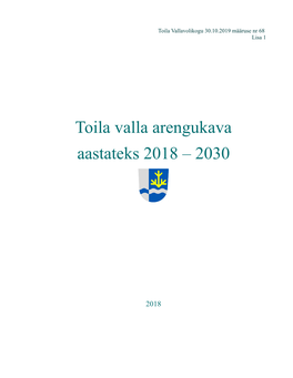 Toila Valla Arengukava Aastateks 2018 – 2030