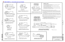 SDD 8D1 Concrete Curb, Concrete Curb & Gutter and Ties