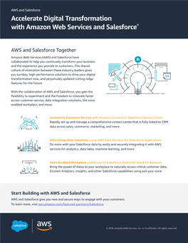 Accelerate Digital Transformation with Amazon Web Services and Salesforce®